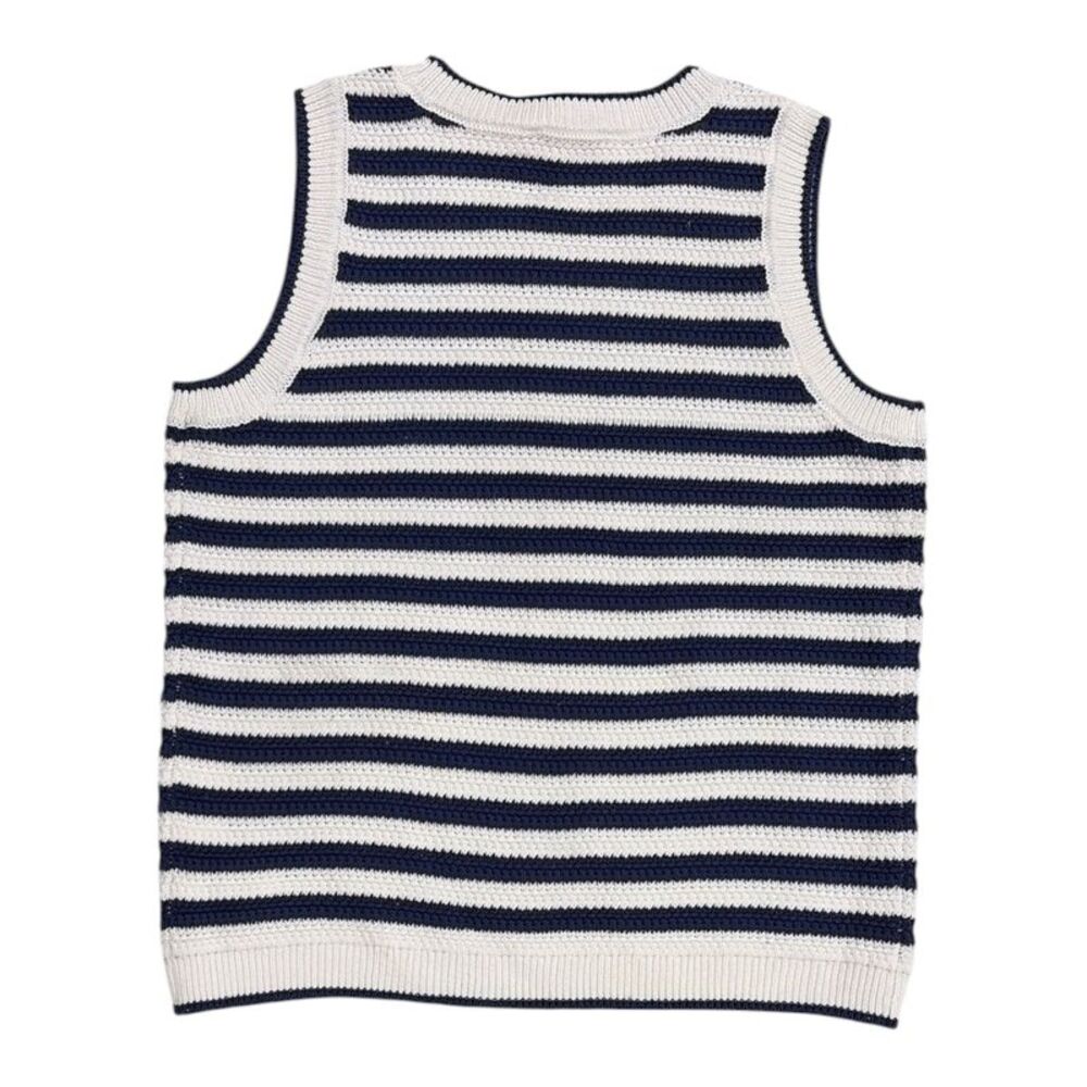 Nine West Women's Regular Fit Lightweight Crochet Tank Top - Blue